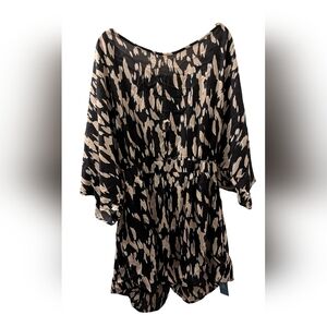 Cupshe Black and Cream Animal Print Dress